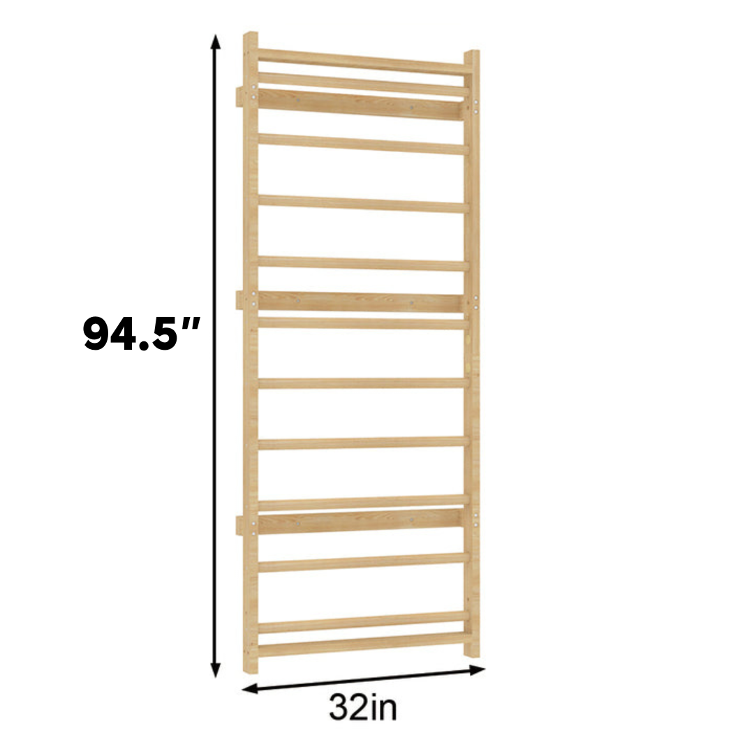 Avenlur Modular Add-On Ladder Wall Panel | Walnut Indoor Climbing Wall