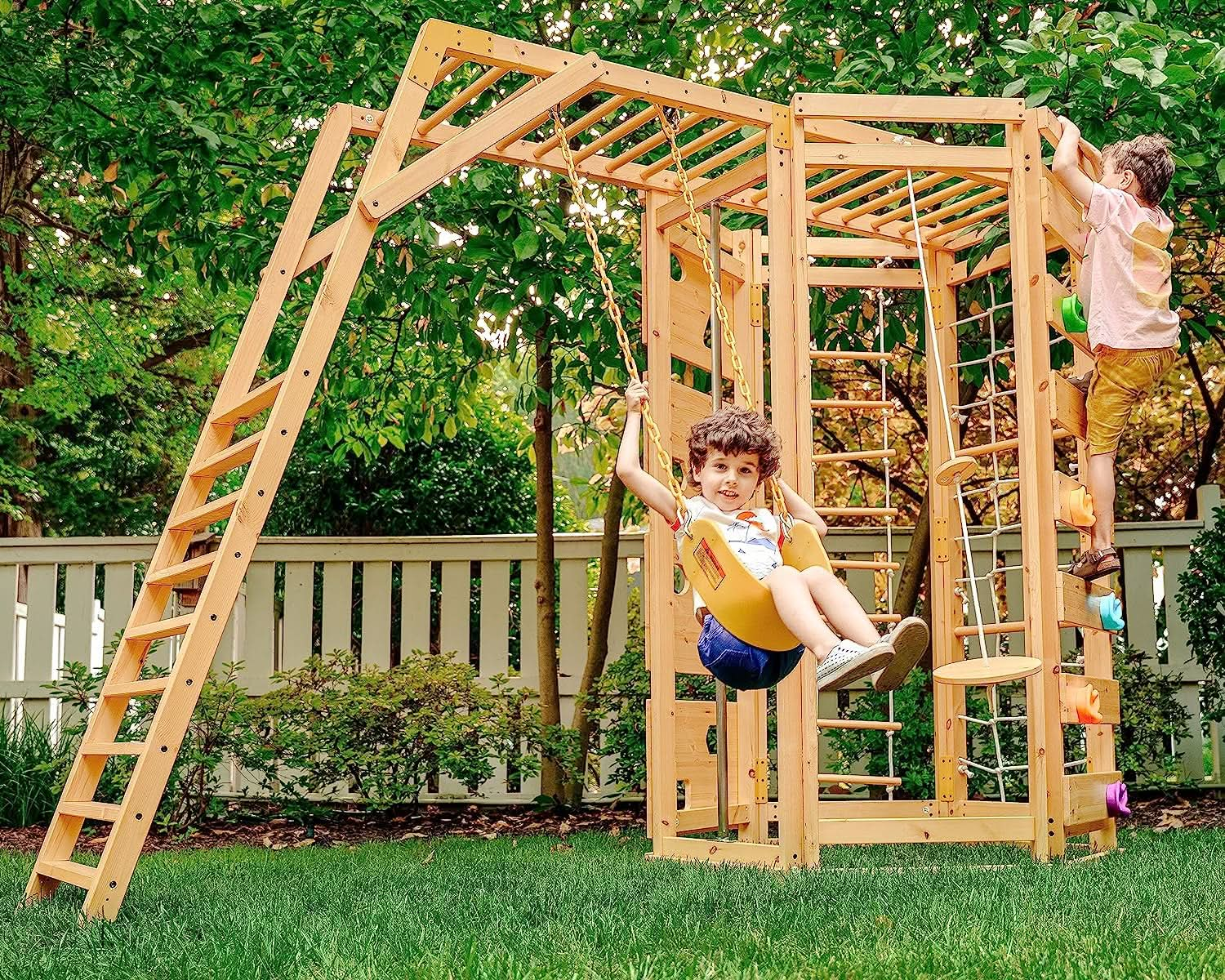 Backyard climbing hot sale structure