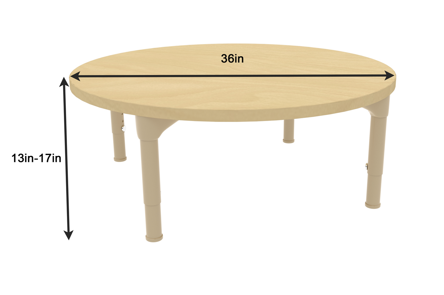 Adjustable Kids Classroom Tables – Square & Rectangle (13–25in Heights)