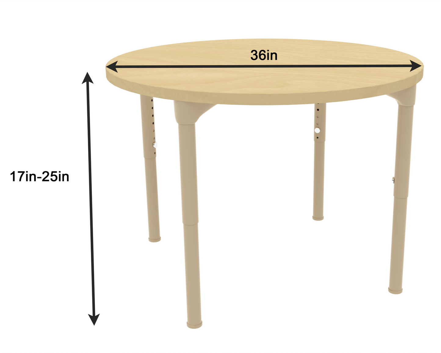 Adjustable Kids Classroom Tables – Square & Rectangle (13–25in Heights)