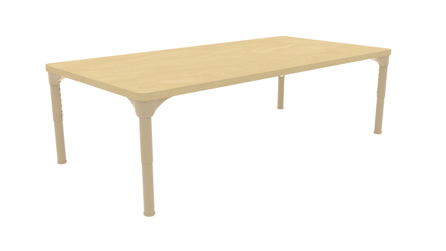 Rectangular Adjustable Kids Classroom Table – 17" to 25" Height | Durable Activity Table for School & Home
