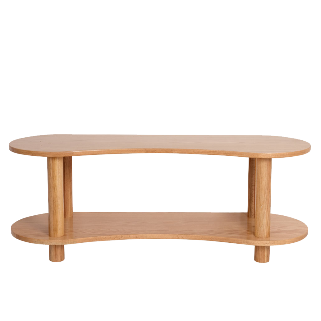 Leni Shelf Low โ European Oak Two-Tier Storage for Early Childhood Spaces