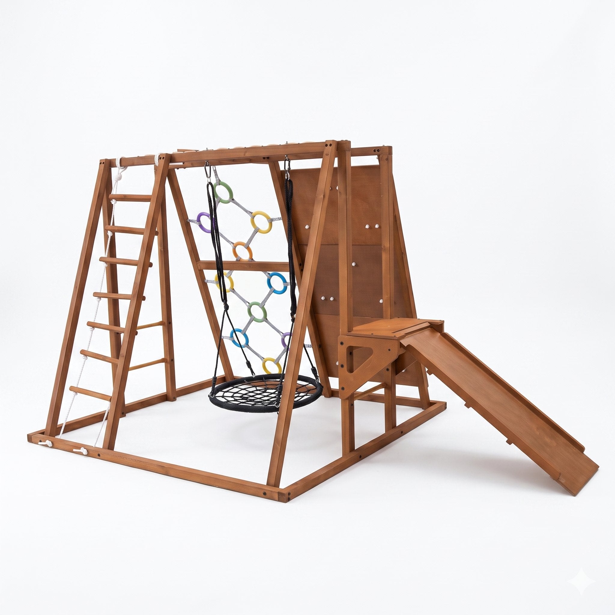 Avenlur Sycamore XL Outdoor Swing Set, Ramp & Jungle Gym