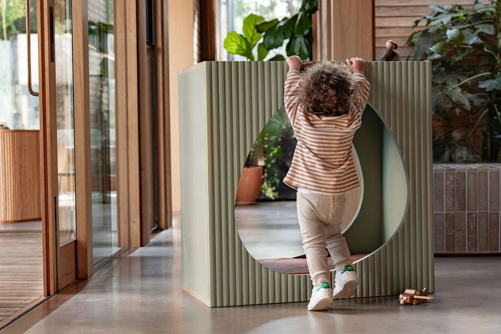 Fluted Nook – Sage Green Sensory Hideout