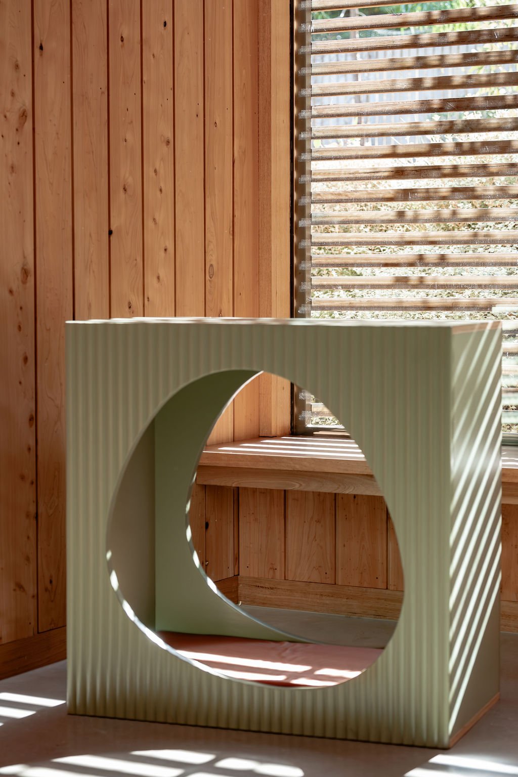 Fluted Nook – Sage Green Sensory Hideout