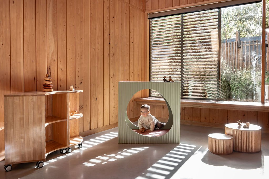 Fluted Nook – Sage Green Sensory Hideout