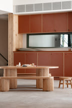 Fluted Oval Kids Table – Solid European Oak Activity Table