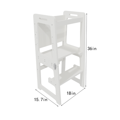 Date - 4 in 1 Kitchen Tower, Desk, Step Stool and Chalkboard.