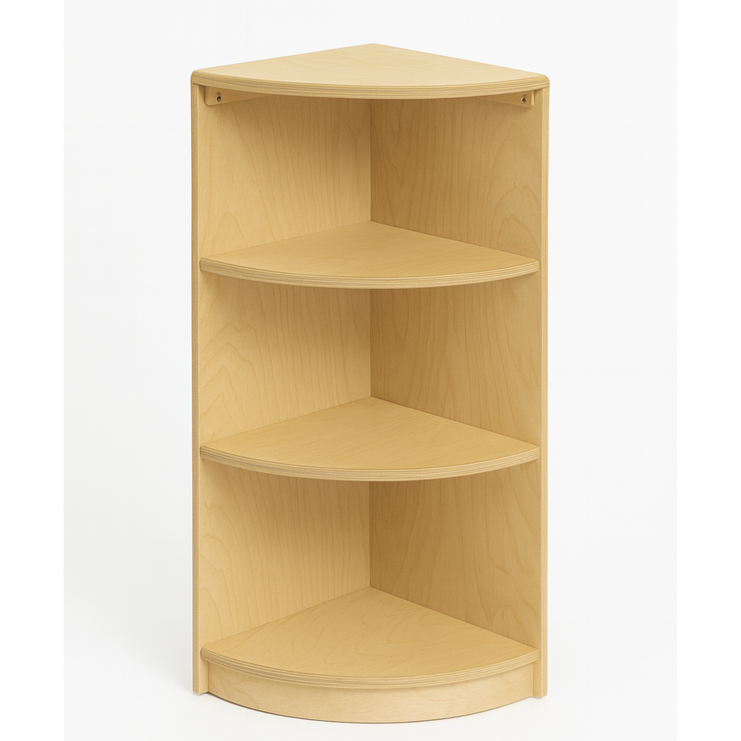 Corner Shelf – 32" Tall Wooden Montessori Storage
