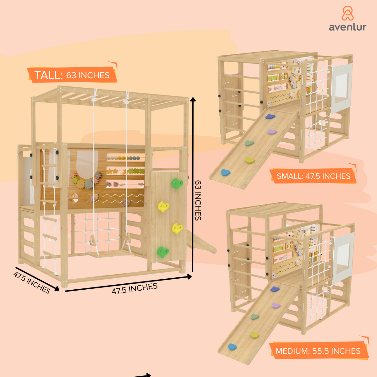 Alpine Adventure Gym | Indoor Climb & Slide Playset | Avenlur