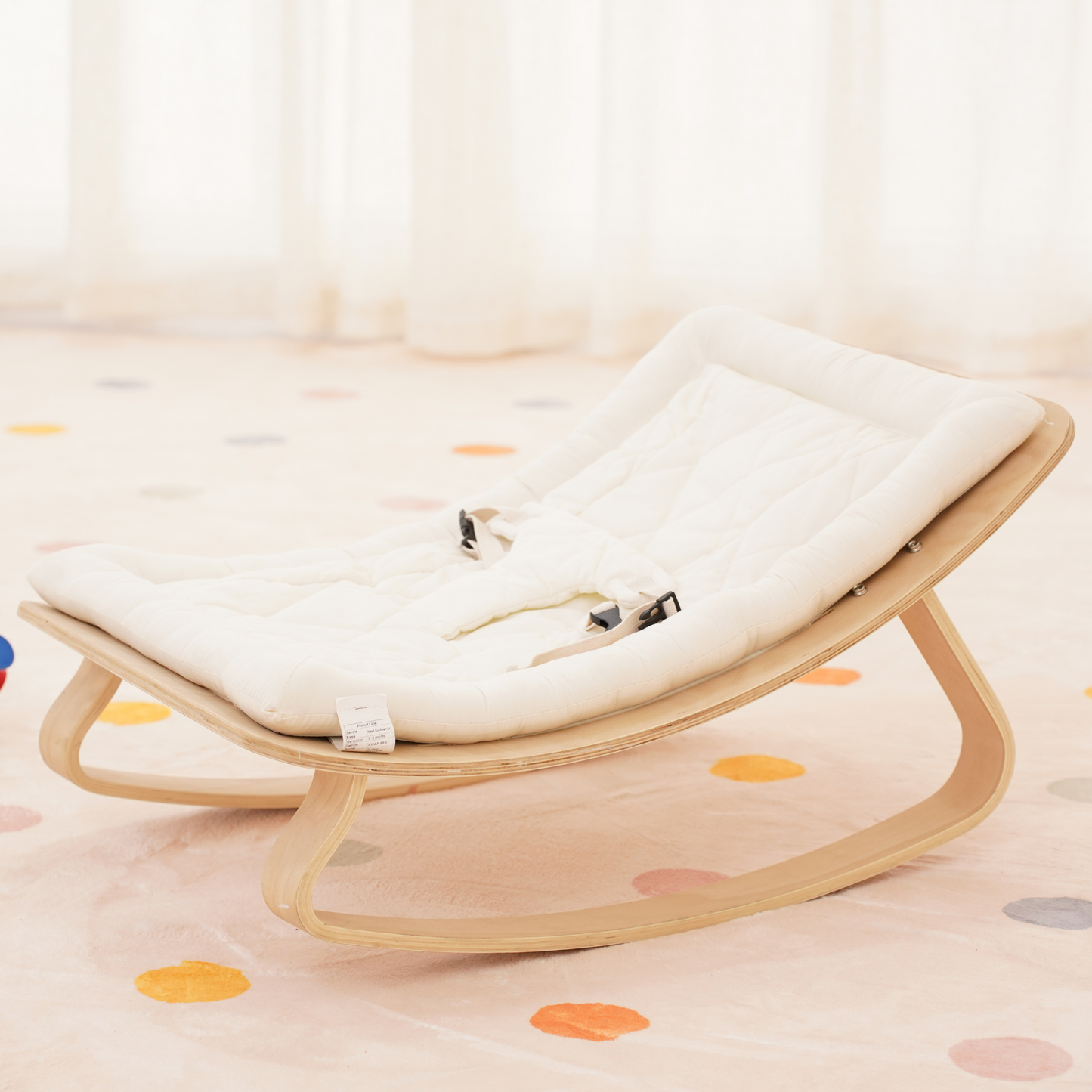 Avenlur Nest – Wooden Baby Rocker with Padded Seat