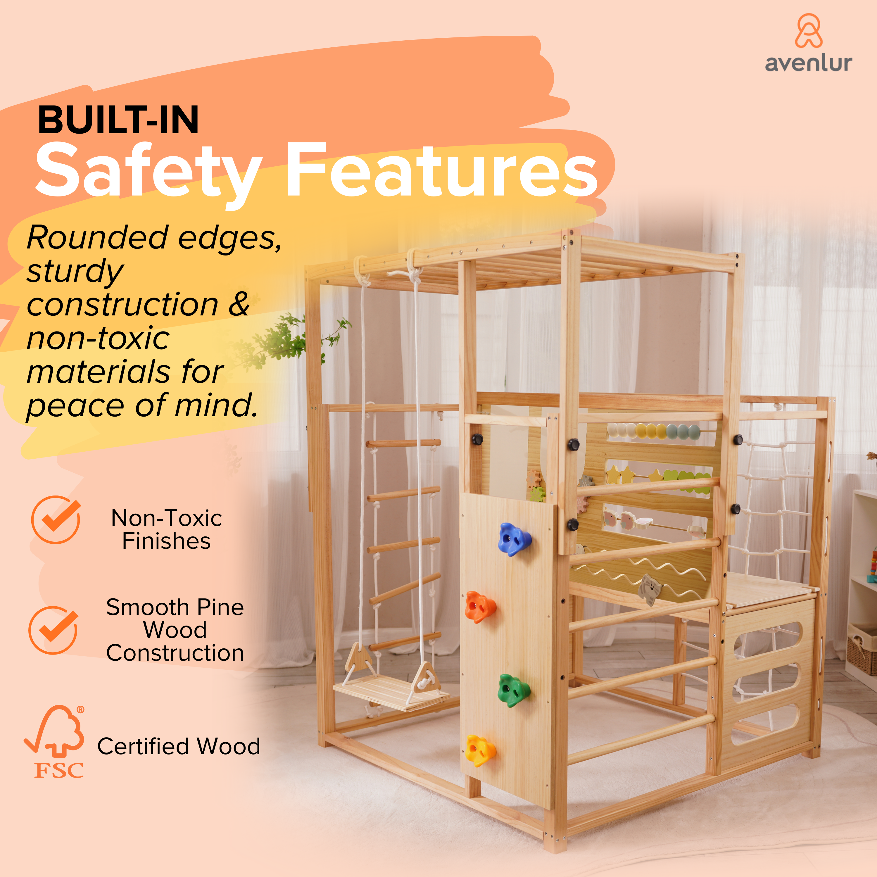 Alpine Adventure Gym | Indoor Climb & Slide Playset | Avenlur Alpine Adventure Gym | Indoor Climb & Slide Playset | Avenlur