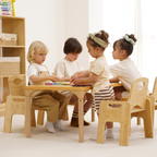 Avenlur Adrian Multi-Height Adjustable Wooden Table and Chairs Set - Montessori Inspired for Toddlers & Kids