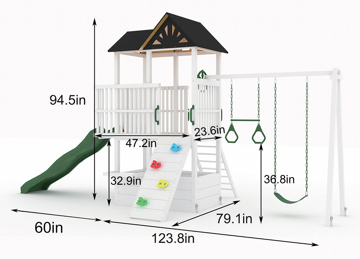 Craftsman - Modern Backyard Outdoor Swing Set.