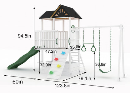 Craftsman - Modern Backyard Outdoor Swing Set.