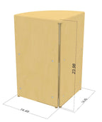 Montessori Classroom Corner Shelf - 24" Tall