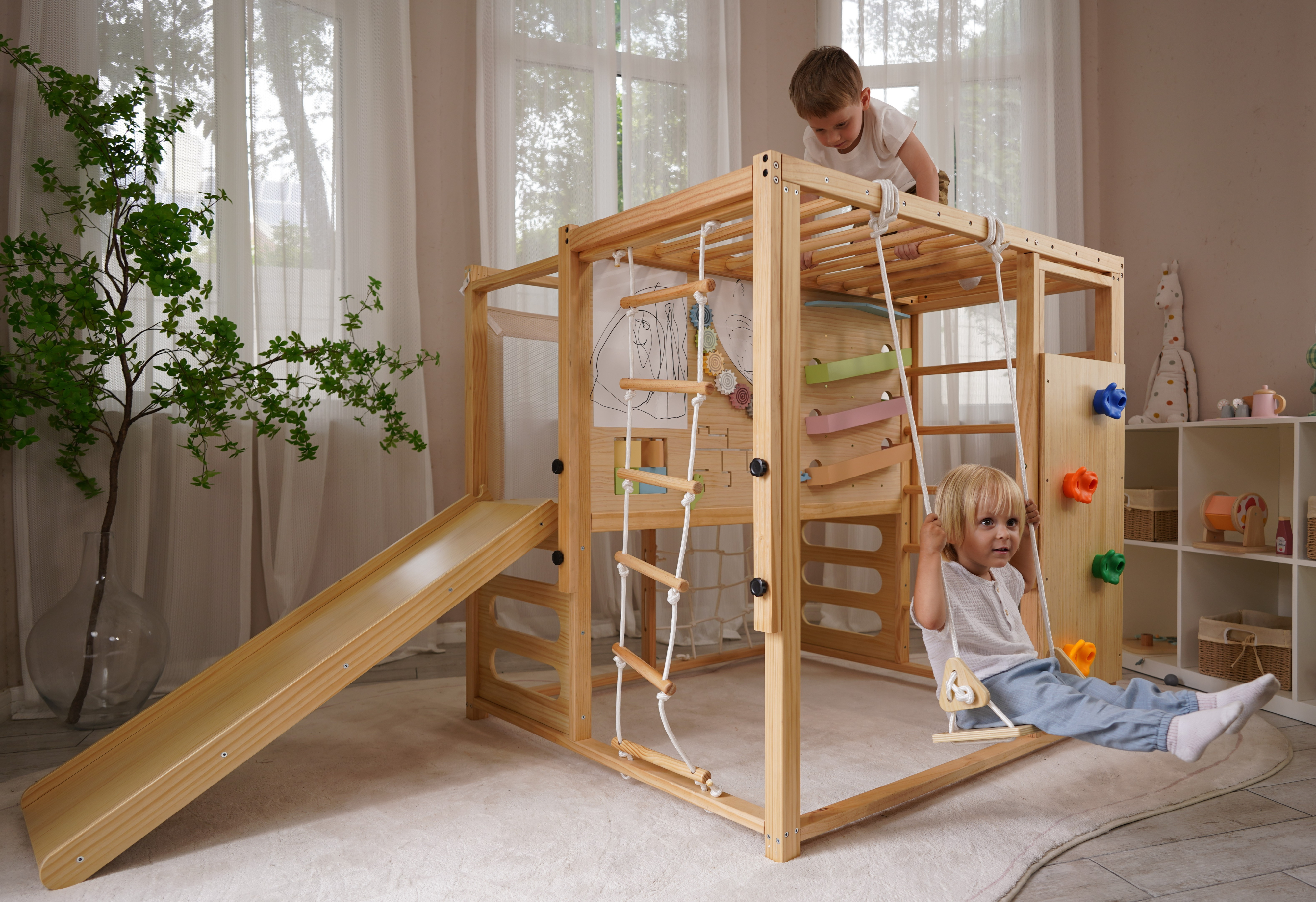 Shop Wooden Indoor Playsets Jungle Gyms Pikler Triangles Swedish Ladders Free Shipping Avenlur