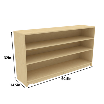 Montessori Classroom Shelf - 5' x 32" - Closed Back