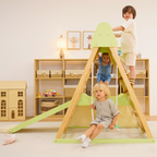 Avenlur Bush 6-in-1 Indoor-Klettergerüst aus Holz – Montessori-Spielset für Kleinkinder mit Rutsche, Kletterwand, Leiter und mehr