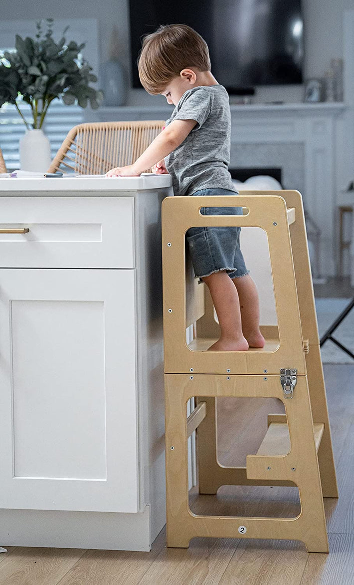 Step Stool and Chalkboard - Toddler Kitchen Stool | Avenlur Date