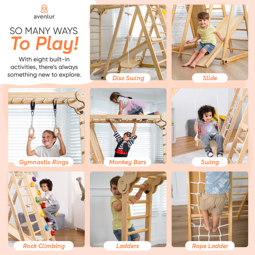 Chestnut - 8-in-1 Jungle Gym for Toddlers