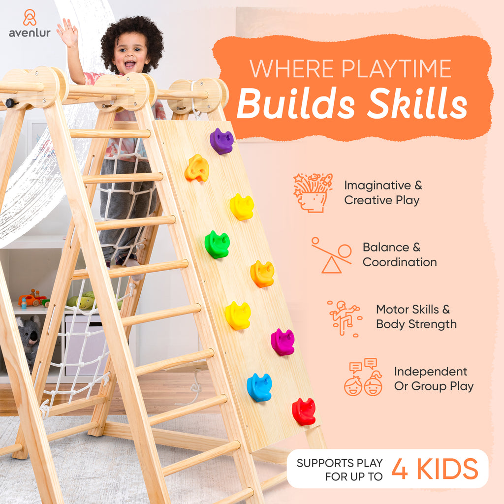 Chestnut - 8-in-1 Jungle Gym for Toddlers