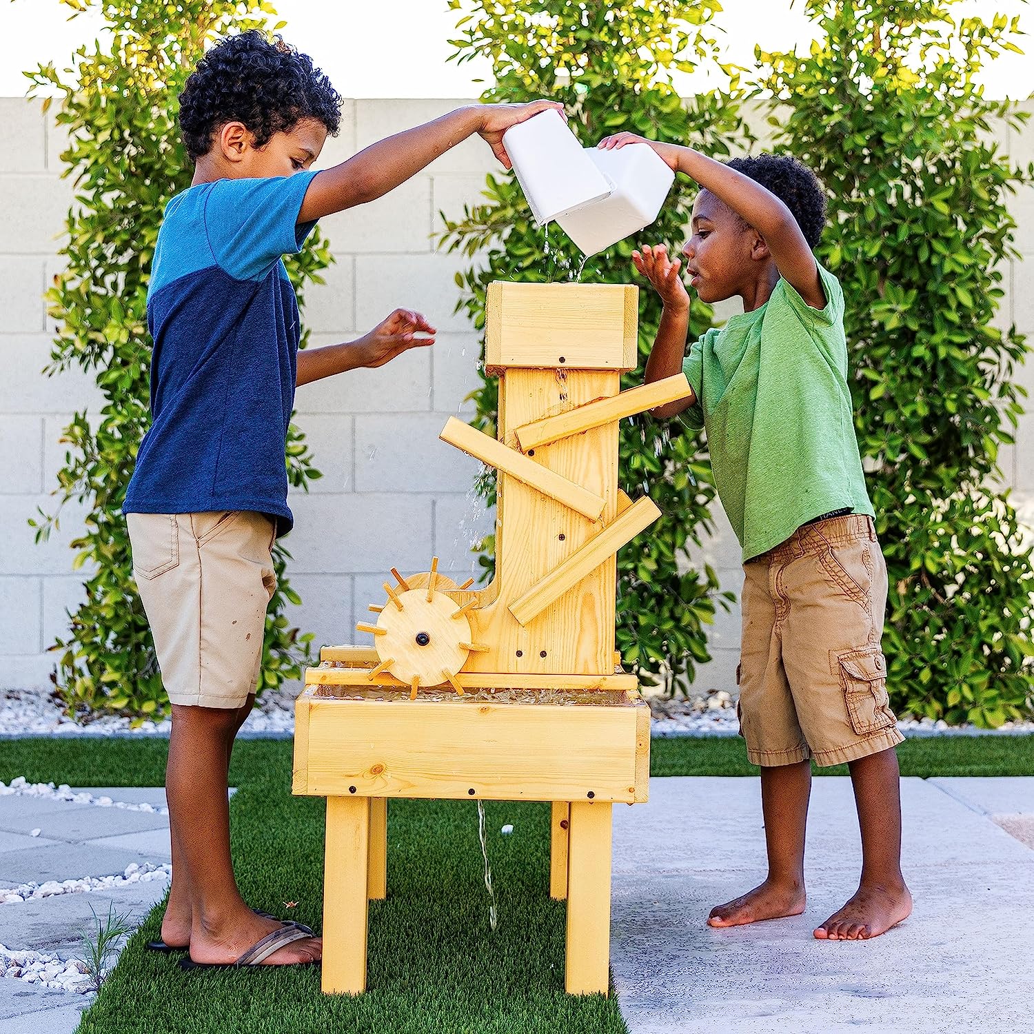 Avenlur Outdoor Wooden Water Table For Kids, Toddlers