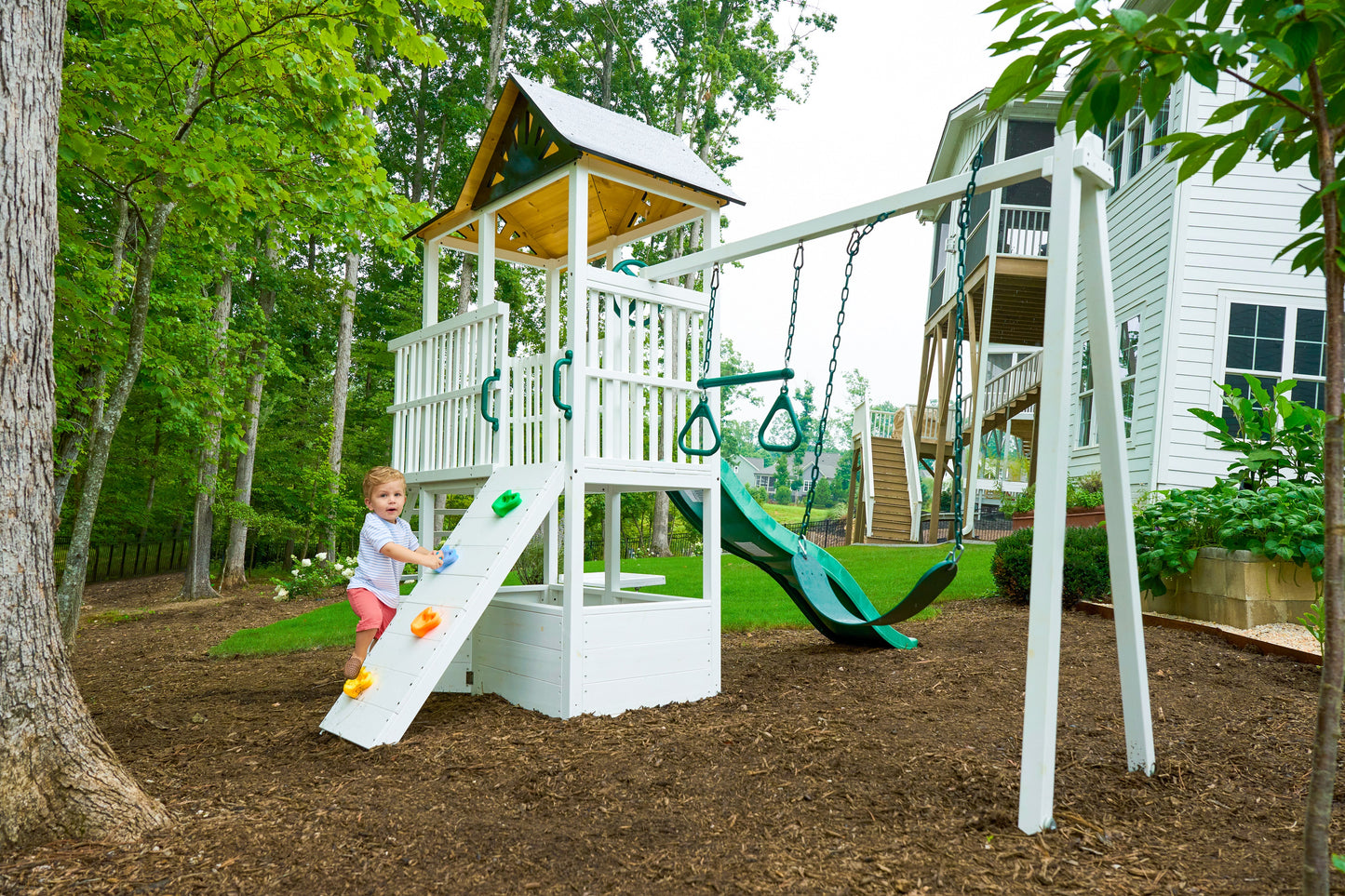 Craftsman - Modern Backyard Outdoor Swing Set.