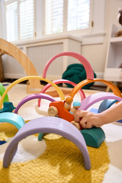 Wooden Rainbow Stacker Blocks