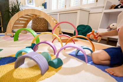 Wooden Rainbow Stacker Blocks