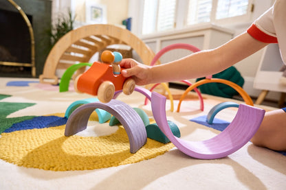 Wooden Rainbow Stacker Blocks