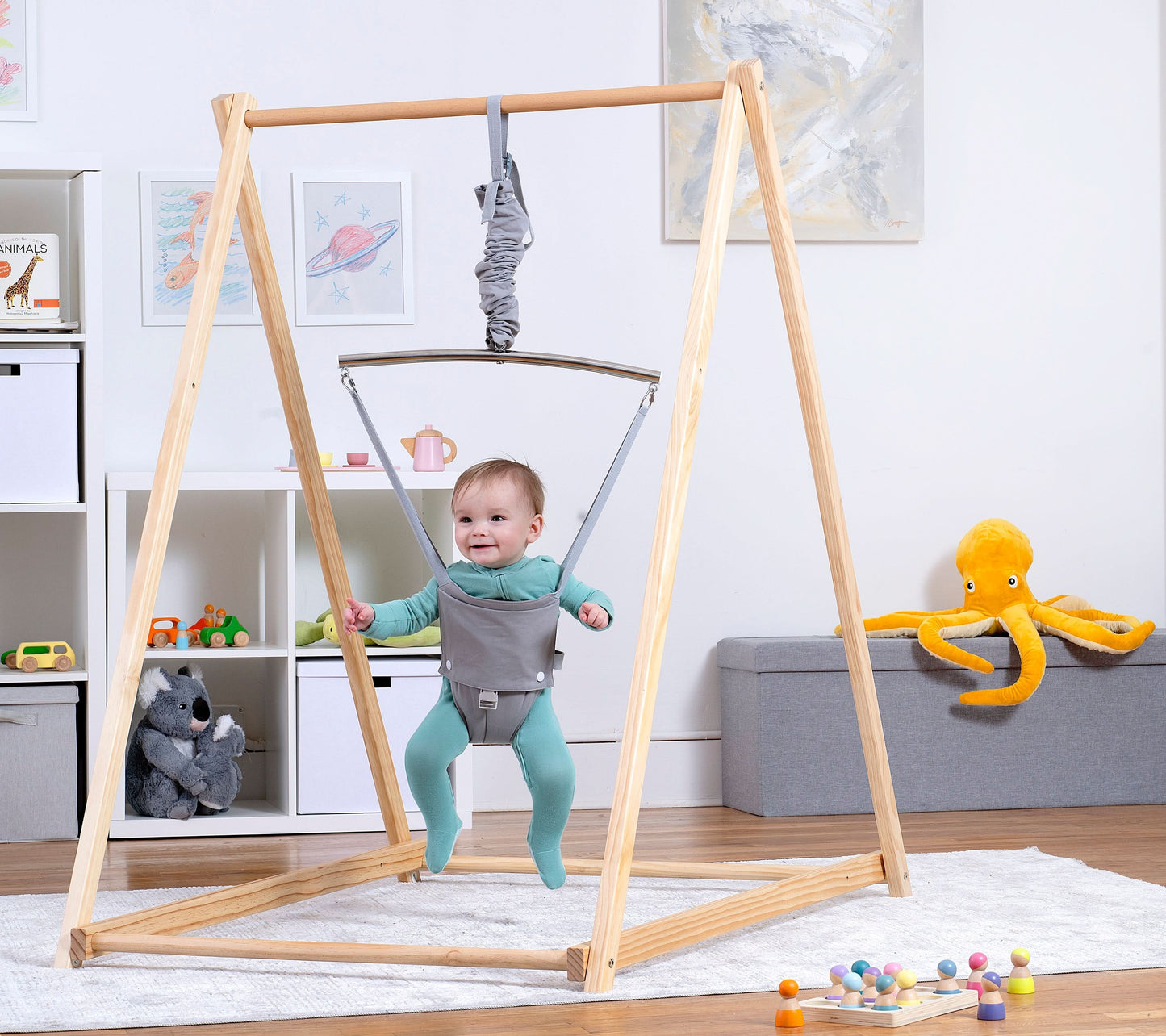 Tulip - Foldable Baby Bouncer with Harness.