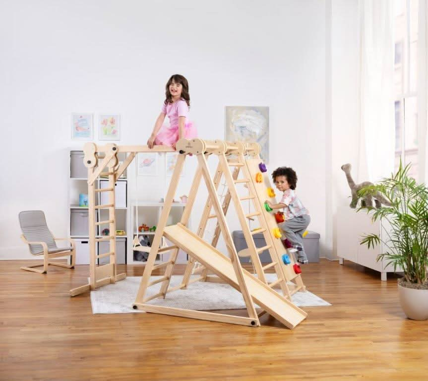 Chestnut - 8-in-1 Indoor Jungle Gym for Toddlers