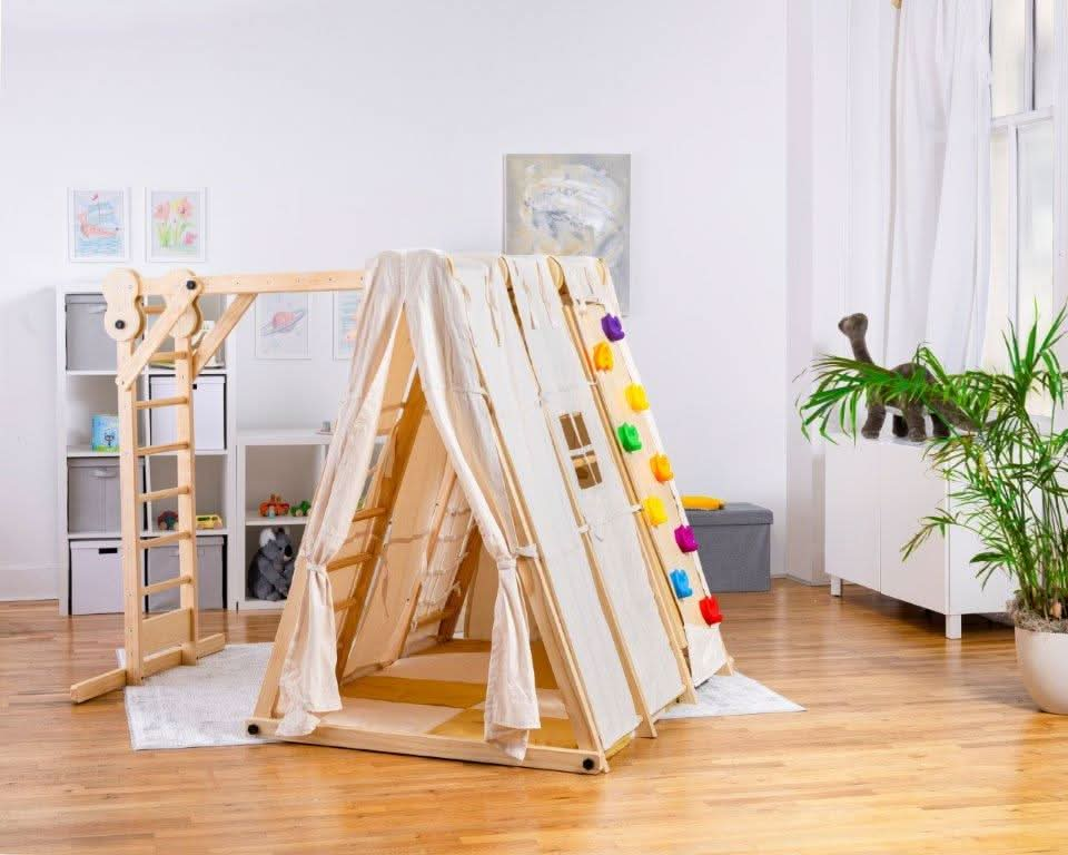 Chestnut - 8-in-1 Indoor-Klettergerüst für Kleinkinder