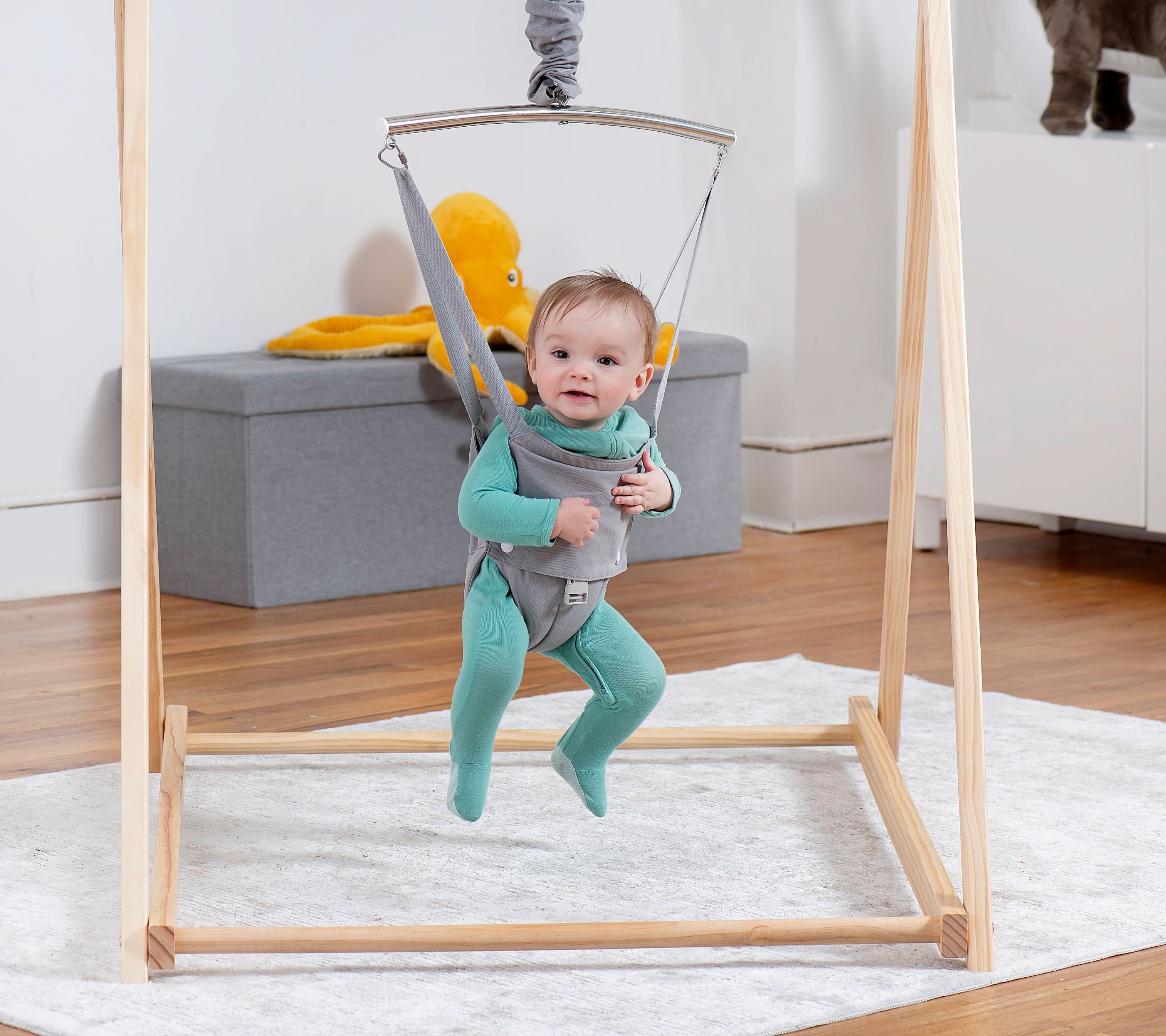 Tulip Foldable Baby Bouncer with Harness Lightweight Safe