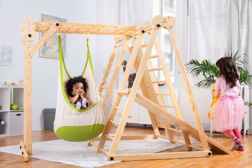 Chestnut - 8-in-1 Indoor-Klettergerüst für Kleinkinder