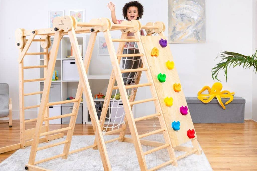 Chestnut - 8-in-1 Indoor-Klettergerüst für Kleinkinder