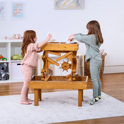 Wassertisch aus Holz für draußen, Spielset für Kleinkinder