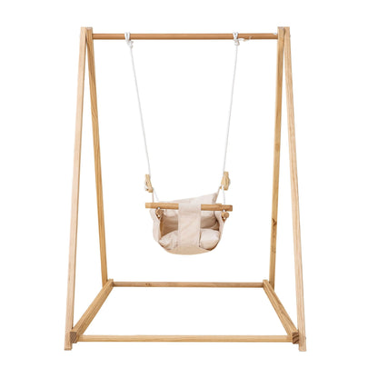 Spruce - Baby and Toddler Foldable Wooden Swing Set.