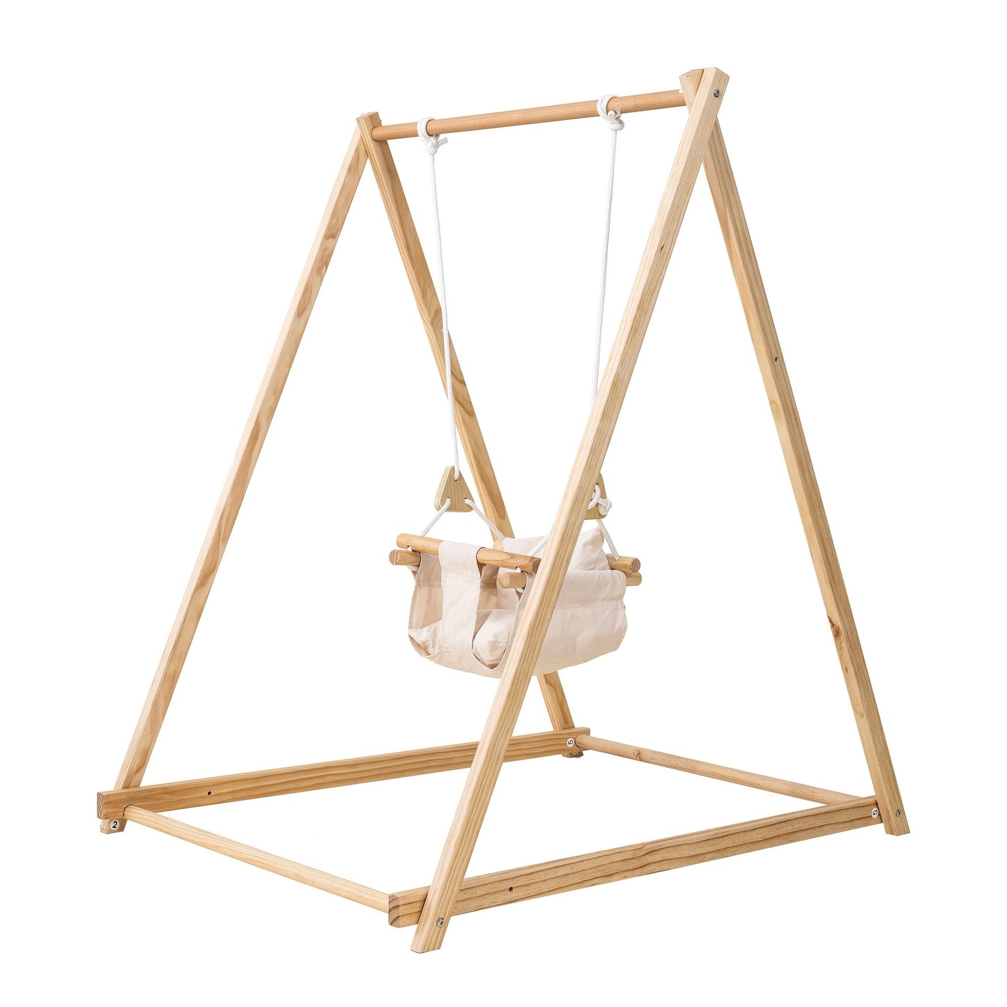 Spruce - Baby and Toddler Foldable Wooden Swing Set.