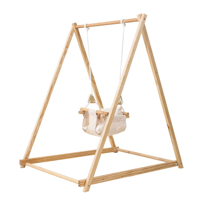 Spruce - Baby and Toddler Foldable Wooden Swing Set.