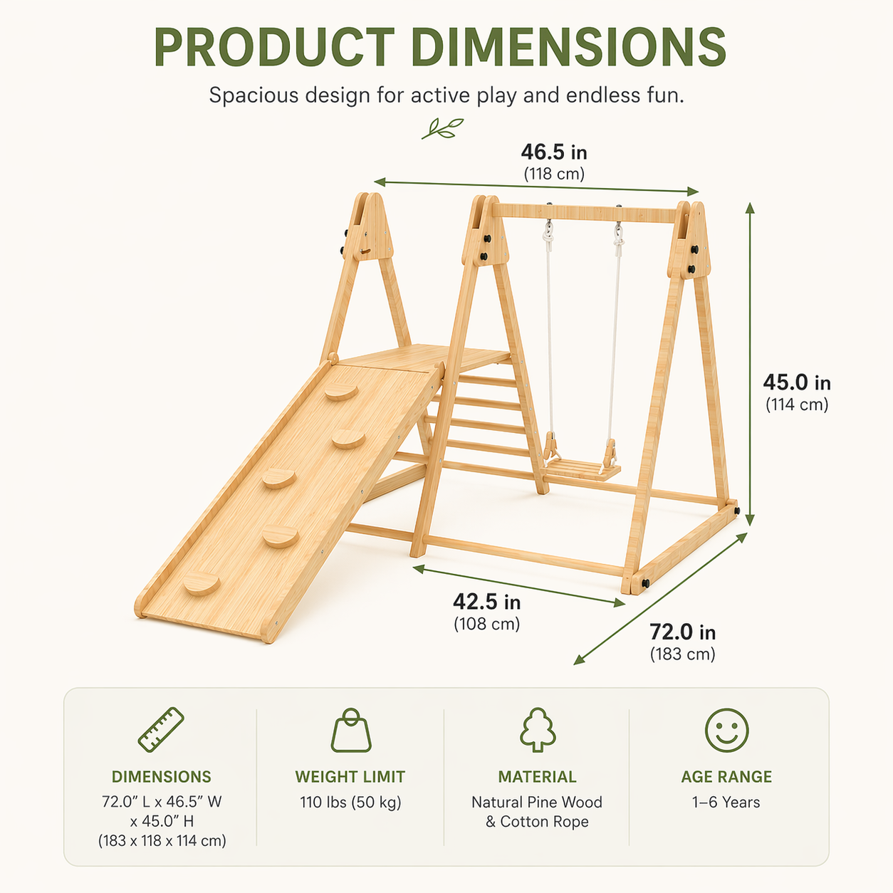 Juniper | Toddler Climber & Swing | Foldable