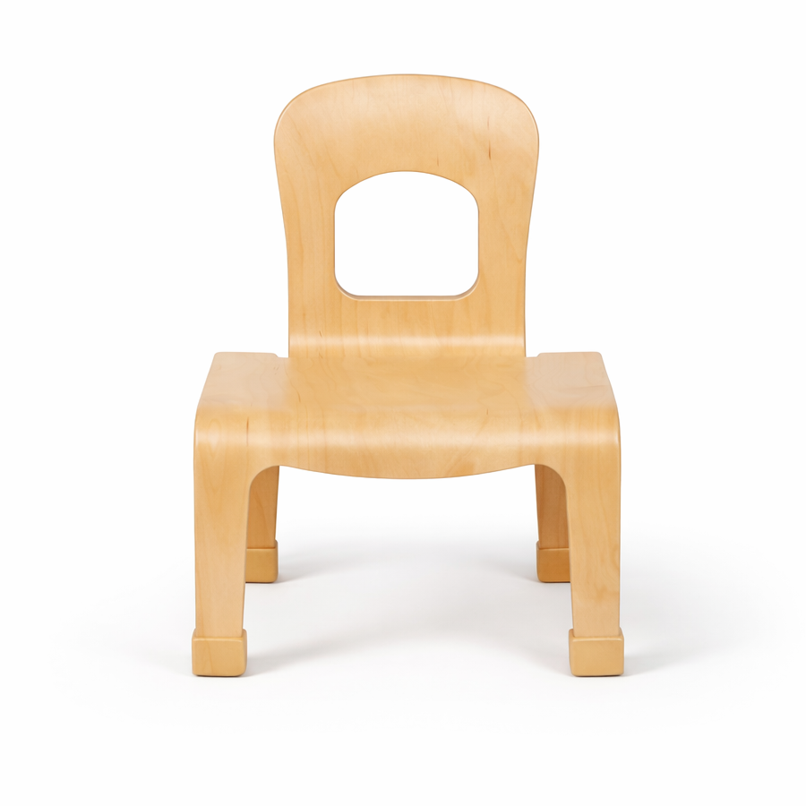 Wooden chair on a white background