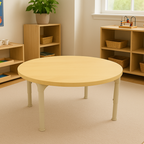 Round Adjustable Kids Table – 36" Diameter, 17" to 25" Height | Classroom, Montessori & Daycare Activity Table
