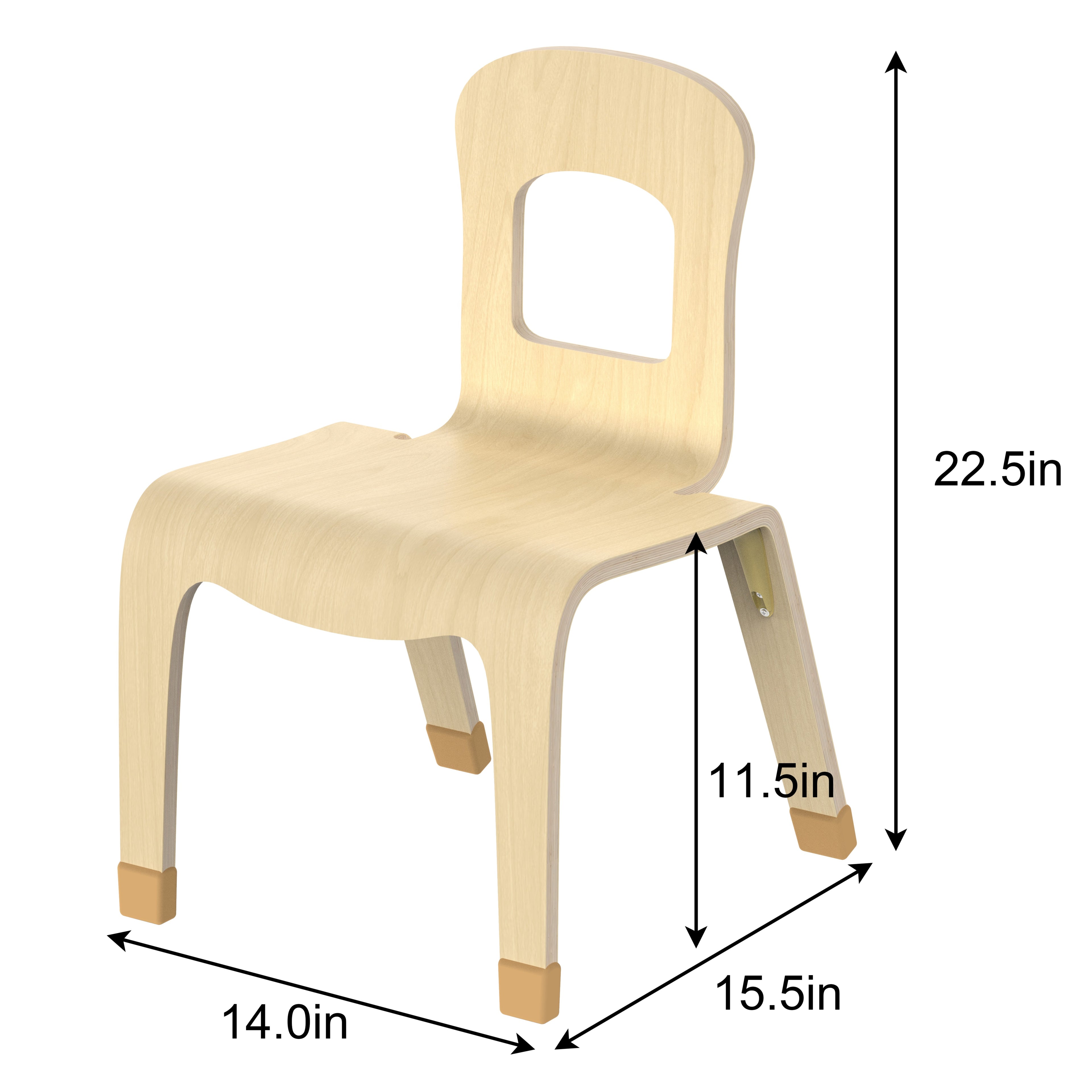 Pear Classroom Chair (2-Pack) – 12" Seat Height