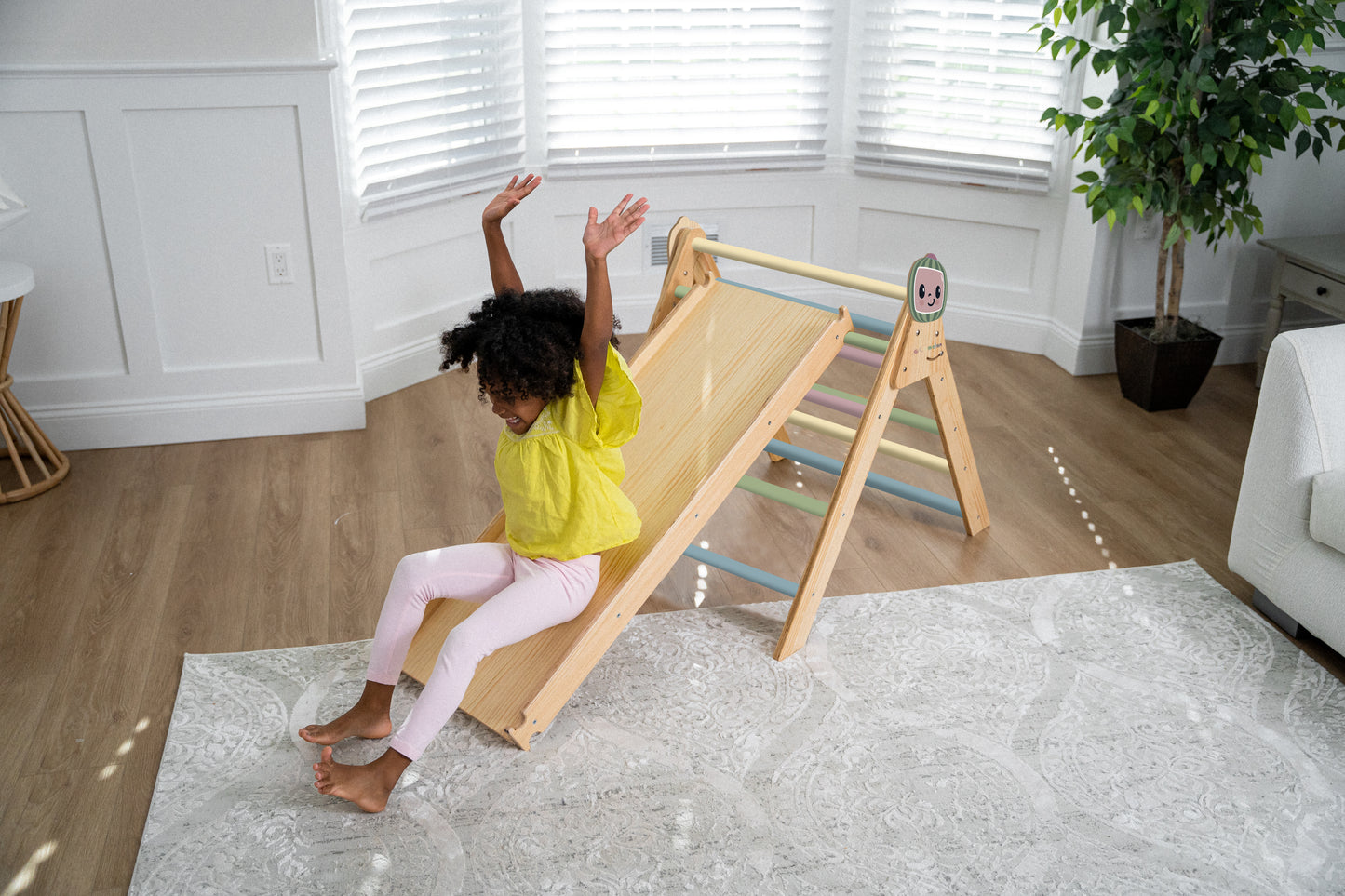 Hazel CocoMelon - Pikler Triangle Ladder & Rocker Set