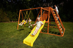 Sycamore Backyard Climbing Set – 2 Swings, Trapeze Bar & Outdoor Fun