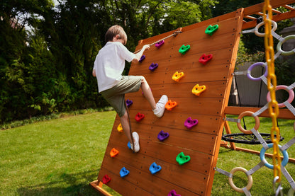 Sycamore - Ultimatives Klettergerüst für den Garten mit 2 Schaukeln und Trapezstange