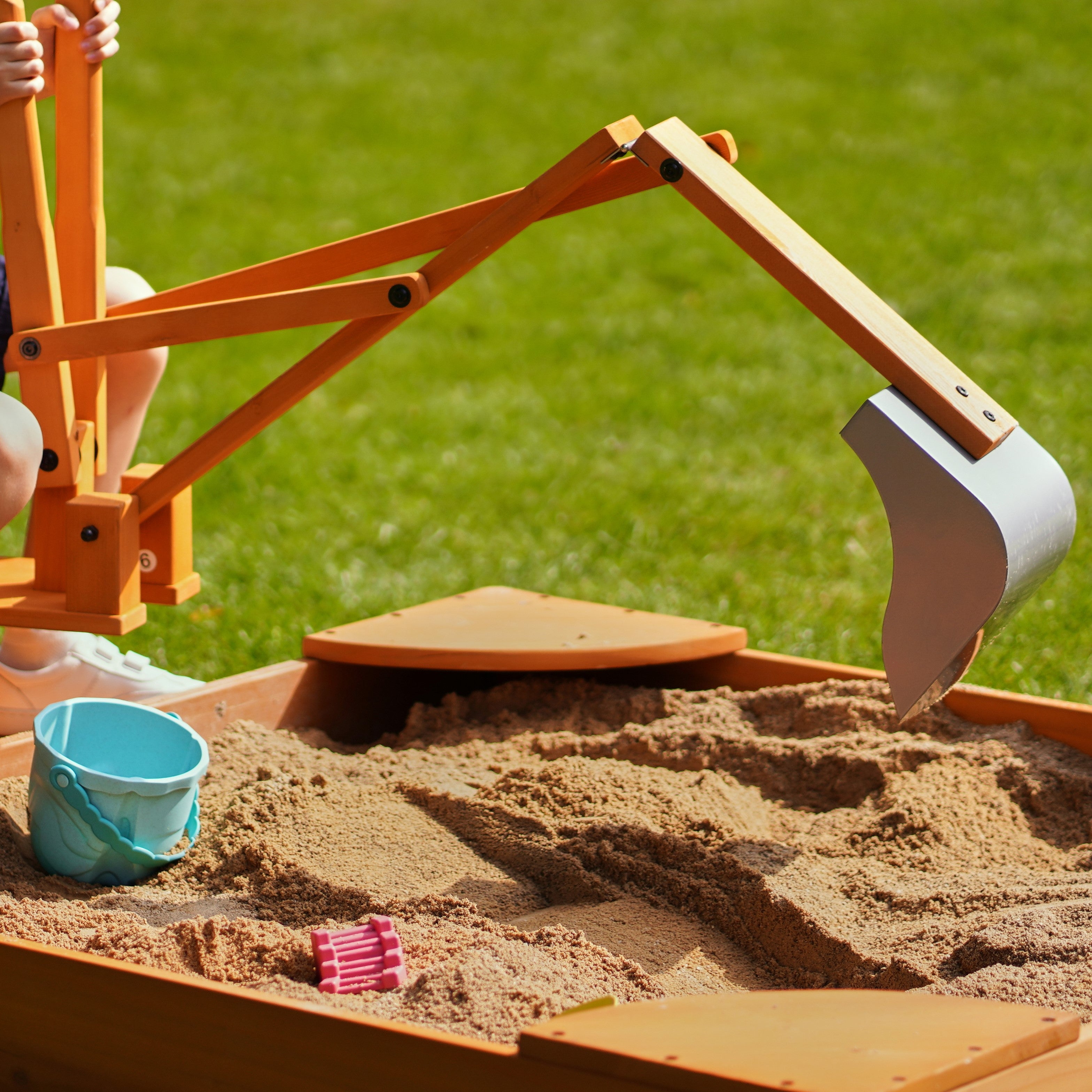 Outdoor Excavator Toy for Kids | Backyard Digger (No Sandbox)