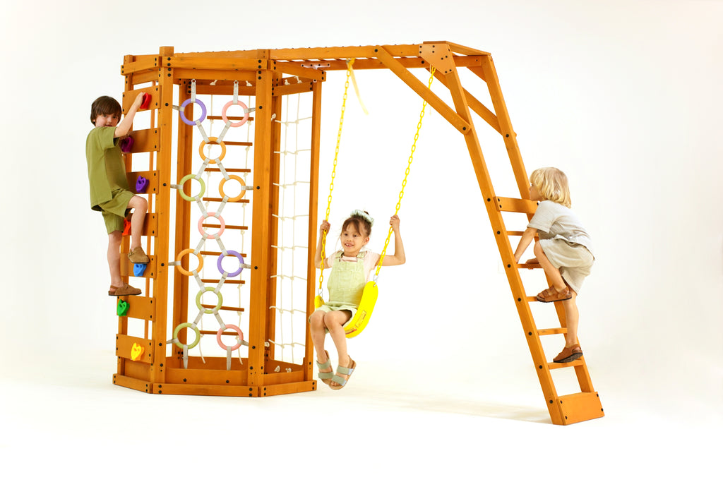 Hawthorn Outdoor Climber Playset | Monkey Bars, Swing & Octagon Climber for Kids